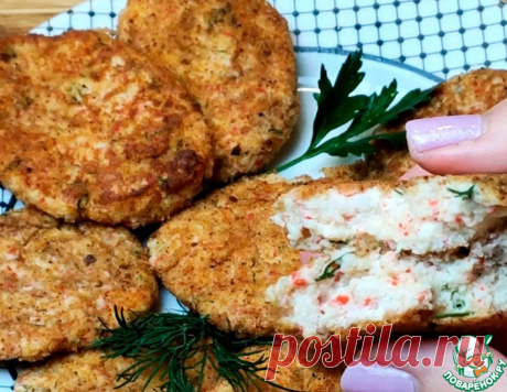 Котлеты из крабовых палочек с плавлеными сырками