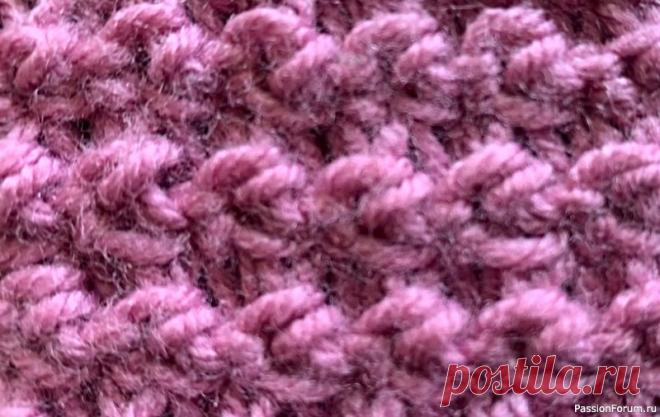 Узор ''Букле из мелких розочек''. Видео МК | Вязание спицами для начинающих