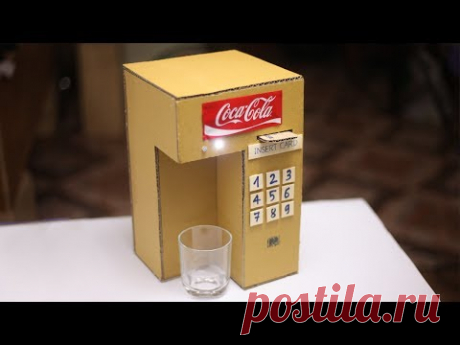 DIY Coca Cola Fountain Machine Using a Credit Card at Home