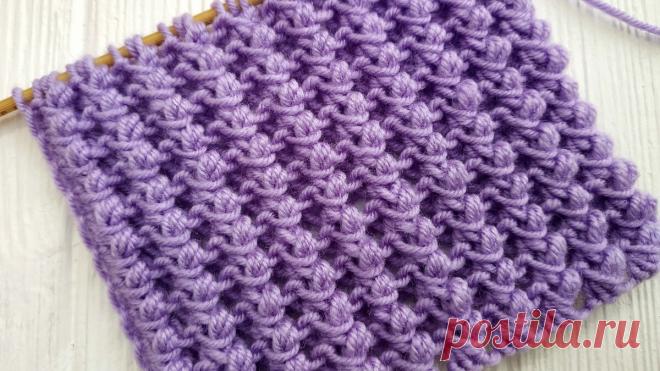 ОРИГИНАЛЬНЫЙ и КРАСИВЫЙ Объемный Узор спицами ПУЗЫРЬКИ | Enjoy Knitting/Вяжем узоры | Яндекс Дзен