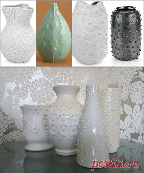 Декор вазы (мастер-класс) / Цветы / Модный сайт о стильной переделке одежды и интерьера