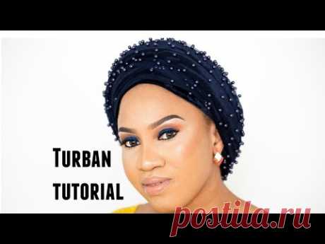 HOW TO TIE TURBAN ,BEADED TURBAN  GELE STYLE |TURBAN |THE BEAUTICIANCHIC