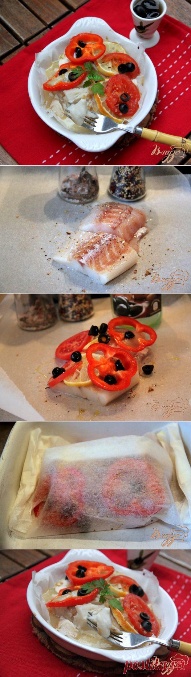 Треска с овощами в пергаменте