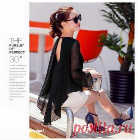 блузка с летящей спинкой