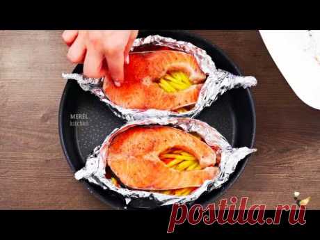 Очень ВКУСНАЯ запеченная красная "Рыба в фольге" с картофелем. СУПЕР рецепт и в будни и на праздник