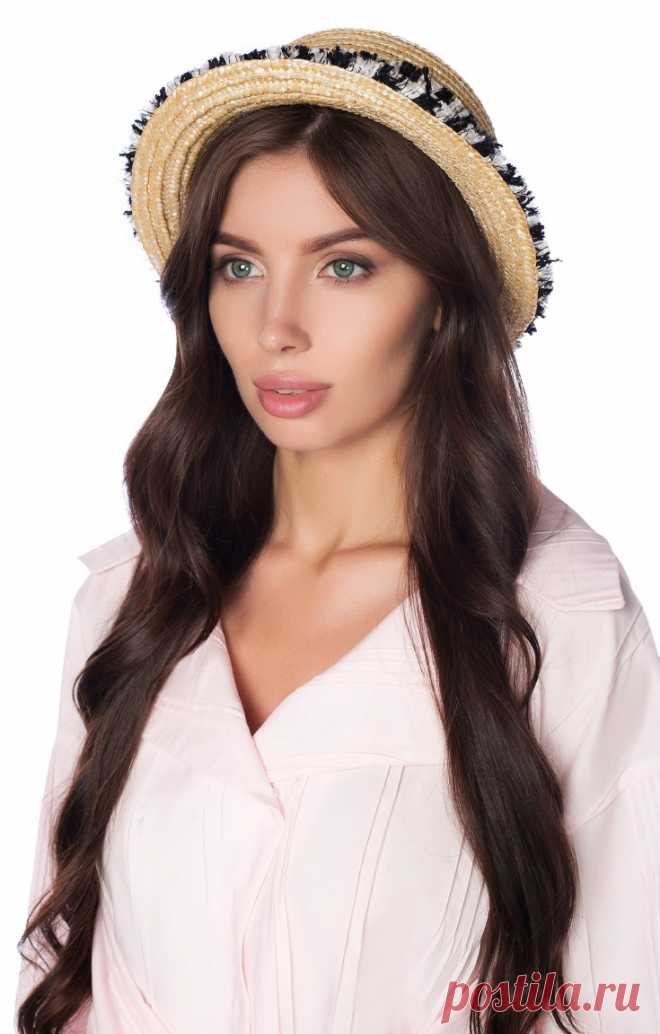 Шляпка соломка утеплённая