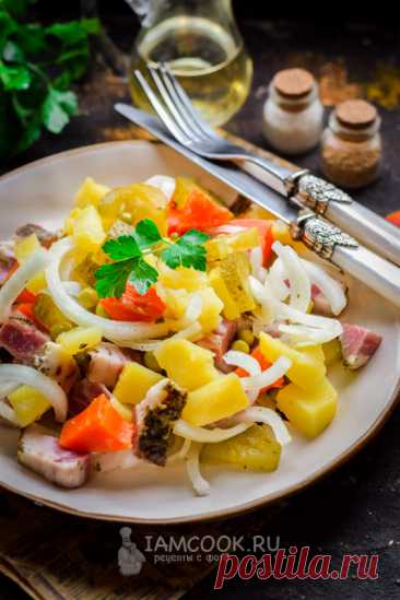 Салат с бужениной и овощами — рецепт с фото пошагово
