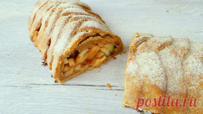 Яблочный штрудель самый вкусный в мире и самый красивый — Кулинарная книга - рецепты с фото