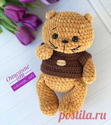 Котик амигуруми. Схемы и описания для вязания игрушек крючком! Бесплатный мастер-класс от Юлии Дейнега по вязанию котика из плюшевой пряжи крючком. Высота вязаной игрушки примерно 20-22 см. Для изготовления плюшев…