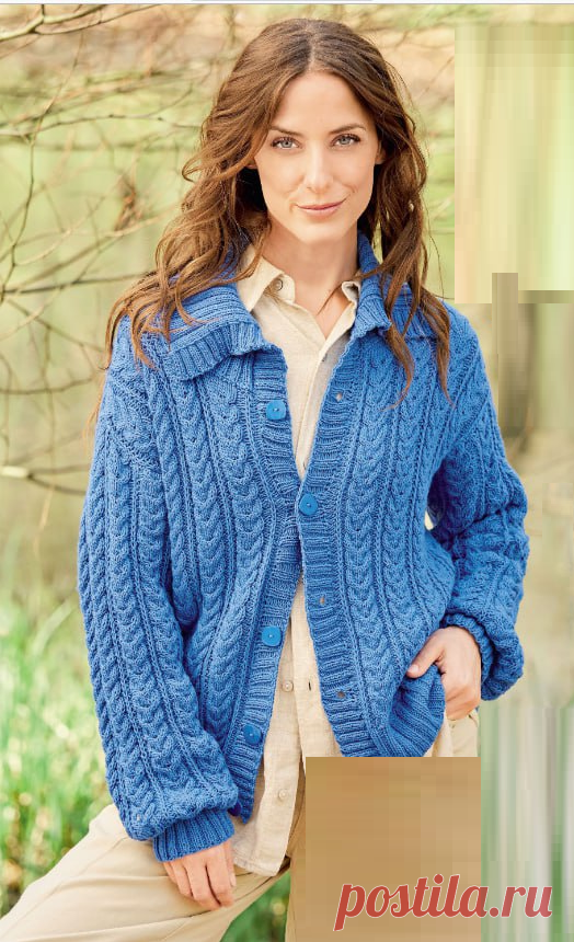 Кардиган, связанный спицами, который сохраняет тепло и не утяжеляет образ | Вязание идеи для вдохновения | Дзен