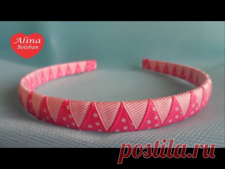 Оплетение Ободка Двумя Лентами . Мастер Класс для Начинающих  / D.I.Y. Braided Headbands two ribbons