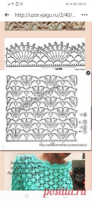 Ажурный узор крючкои