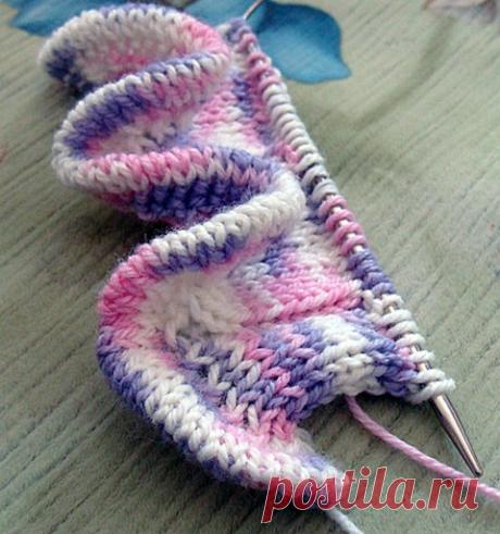 Рюши спицами. Отличные идеи от мастерицы Kardelina | razpetelka.ru