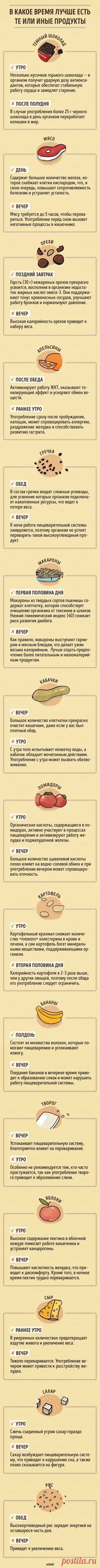 В какое время дня лучше есть те или иные продукты: все для красоты