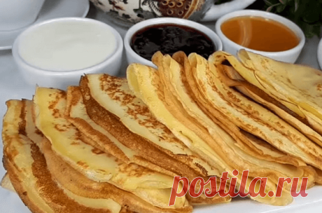 Блины на молоке тонкие с дырочками – вкусные рецепты