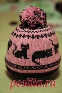 шапка с кошаками: ru_knitting