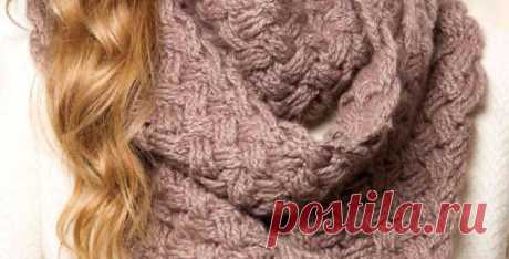Шарф хомут из жгутов