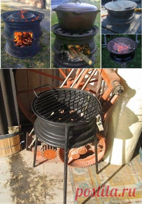 Мангал из автомобильных дисков — Сделай сам, идеи для творчества - DIY Ideas
