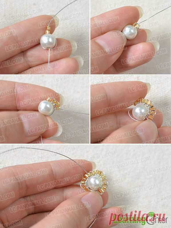 How to Make a Beaded Flower Statement Necklace Pattern with Pearl Beads - Pandahall.com