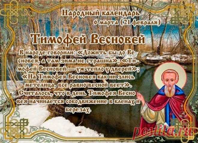 На Тимофея тепло веет – стариков греет.