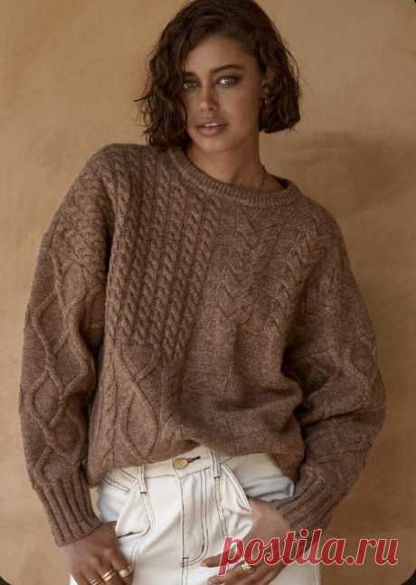 Небанальные идеи свитеров с банальным узором коса-жгут. | Вяжем вместе - вяжем стильно. | Дзен