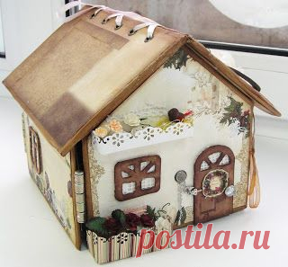 Скрапбукинг. Домик с фотографиями.