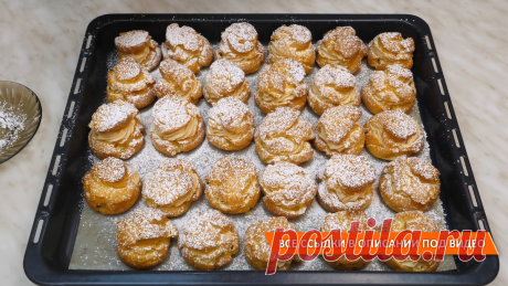 Заварные пирожные "Шу" со сливочно-кофейным кремом! | Дина, Коллекция Рецептов | Яндекс Дзен