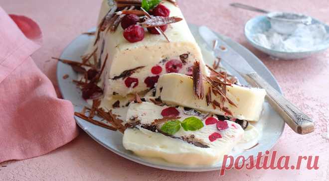 Семифредо с шоколадом и черешней, пошаговый рецепт с фото