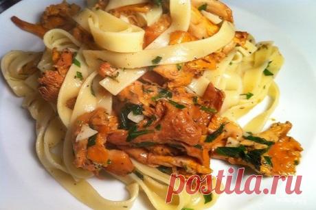 Лисички со спагетти по-итальянски - пошаговый кулинарный рецепт на Повар.ру