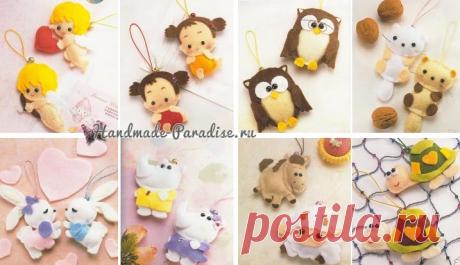 Ангелы, куколки и другие игрушки из фетра. Шаблоны - Handmade-Paradise Ангелы, куколки и другие игрушки из фетра. Шаблоны игрушек для создания забавных подвесок на радость малышам. Ниже представлены шаблоны на 27 игрушек.