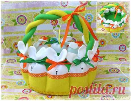 Пасхальная корзинка своими руками. Пэчворк фото мастер класс / Пэчворк, лоскутное шитье, квилтинг для начинающих - техника, мастер класс, фото, схемы / КлуКлу. Рукоделие - бисероплетение, квиллинг, вышивка крестом, вязание