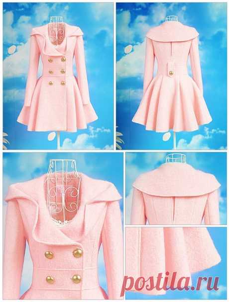 Elegant Lolita Pink Woolen Dress