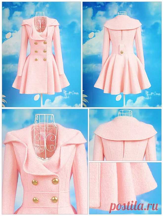 Elegant Lolita Pink Woolen Dress