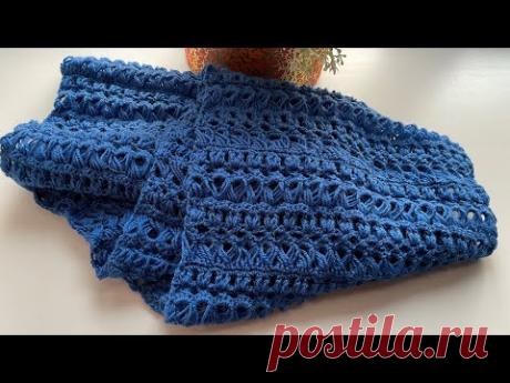 Брумстик крючком на линейке. Шарф-снуд крючком. Легко. Воздушно. Тепло.