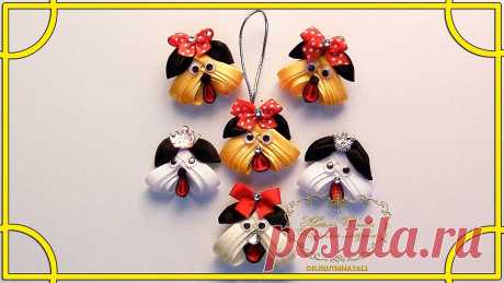 Маленькая собачка-брошь.Канзаши.МК / Little dog-brooch.Kanzashi.MK Символ 2018 года- Желтая Собака! Сегодня я сделаю маленькую желтую собачку-брошь. ЕЕ можно сделать как с бейки так и с репсовой ленты. Основу вы можете сдела...