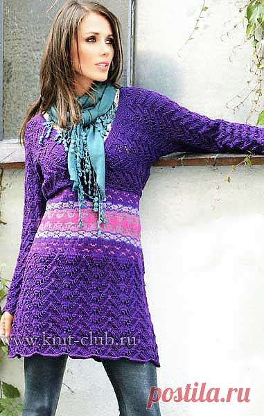 Вязаное платье с жаккардовым узором