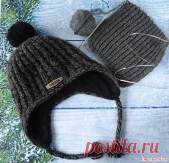 . Зимние шапки для подростка Добрый день, рукодельницы Страны мам!  Сегодня хочу показать три зимние шапки, связанные для внука.