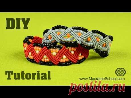 Beaded Macrame ZigZag Bracelet Tutorial