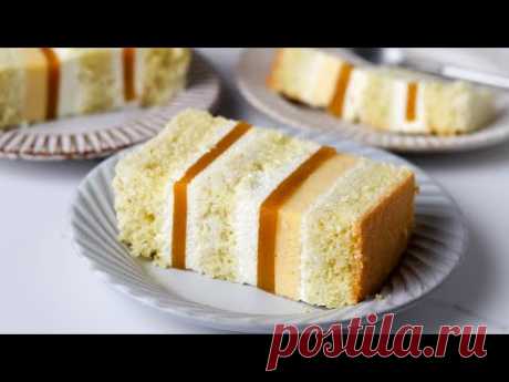 Тропический ТОРТ Кокос-Манго-Маракуйя подробный РЕЦЕПТ/ Кокосовый бисквит, мусс манго-маракуйя