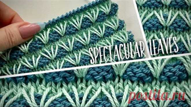 Просто нет слов… КЛОКЕ ЛЕНИВЫМ ЖАККАРДОМ!!! 💥💥💥 Spectacular leaves knitting design