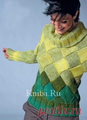 Свитер из квадратов. Вязание для женщин / Свитеры / Спицами