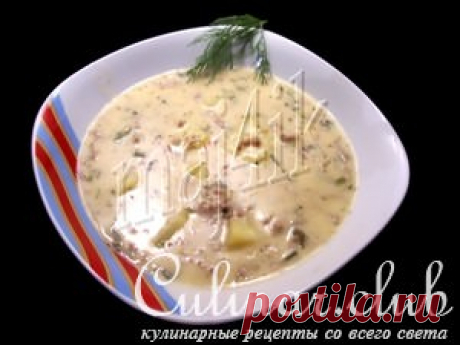 Суп сливочно-сырный с фаршем &quot;Объеденье&quot;