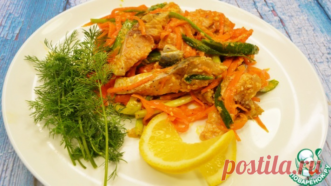 Скумбрия с зелёным луком по-корейски – кулинарный рецепт