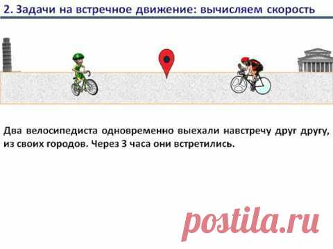 Задачи на встречное движение  Математика 4 класс