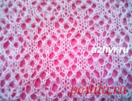 № 41 Ажур - узор спицами из мохера - схема | Ажур