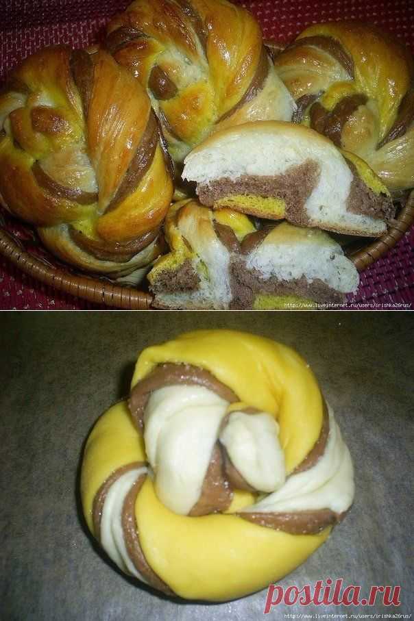 Красивые и вкусные цветные булочки "Веселая карусель"