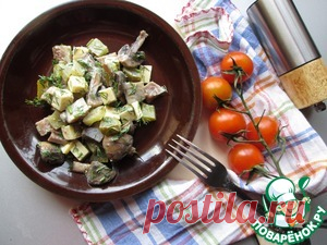 Салат из сельди, грибов и сыра - кулинарный рецепт