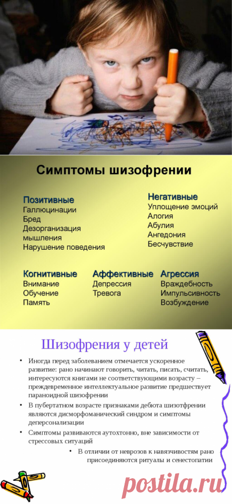 Шизофрения у детей признаки, симптомы, лечение