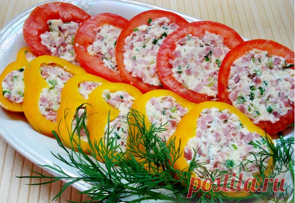 Фаршированные перцы и помидоры. Закусочка что надо! | вкусный блог | Яндекс Дзен