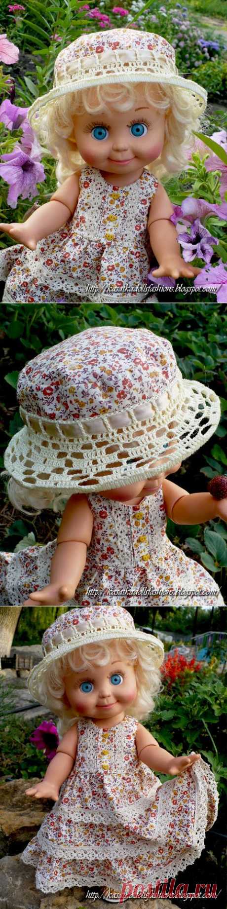 KasatkaDollsFashions: Мастер-класс шляпки «Лето в деревне» для кукол Galoob Baby Face